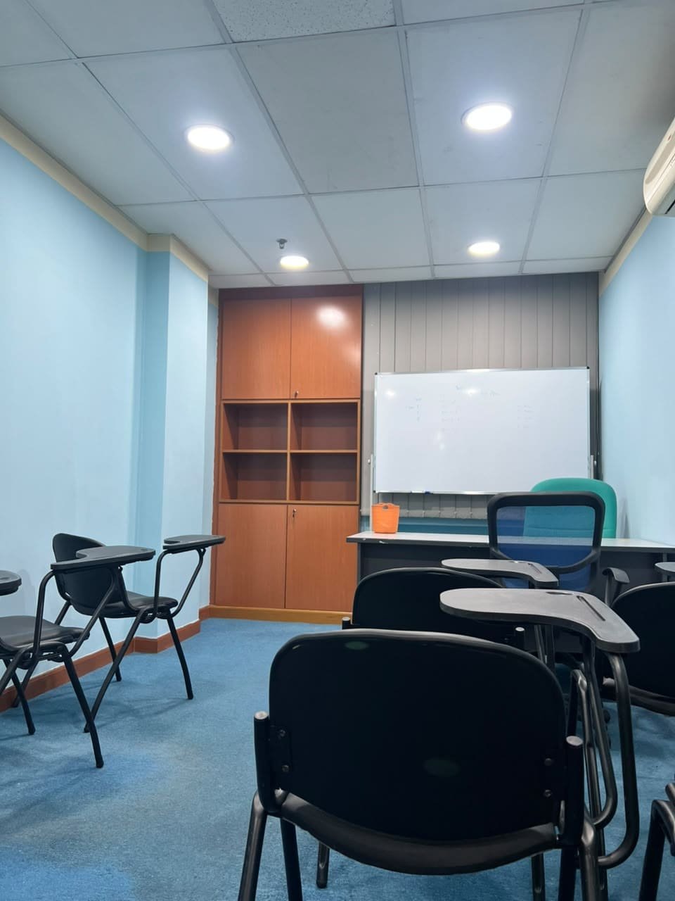 Brainspark open shelving and reading area